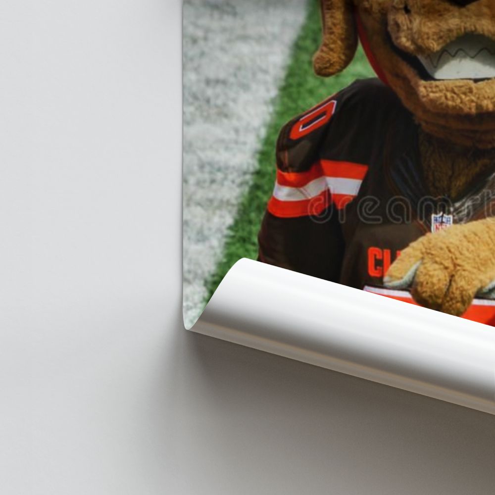 Poster della mascotte dei Cleveland Browns