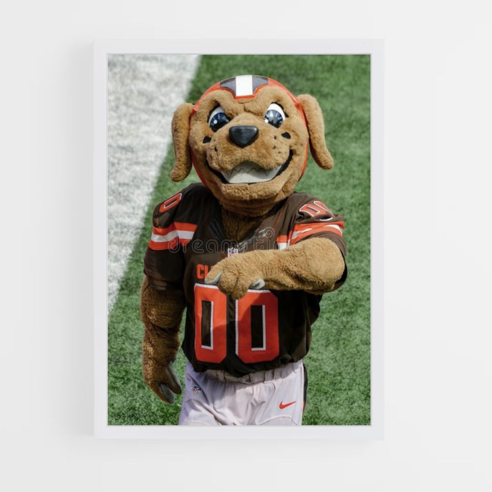 Poster della mascotte dei Cleveland Browns