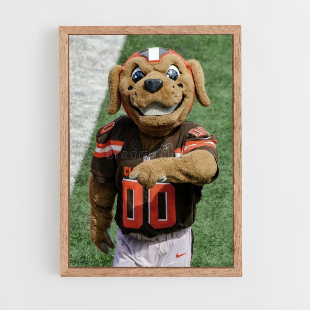 Poster della mascotte dei Cleveland Browns