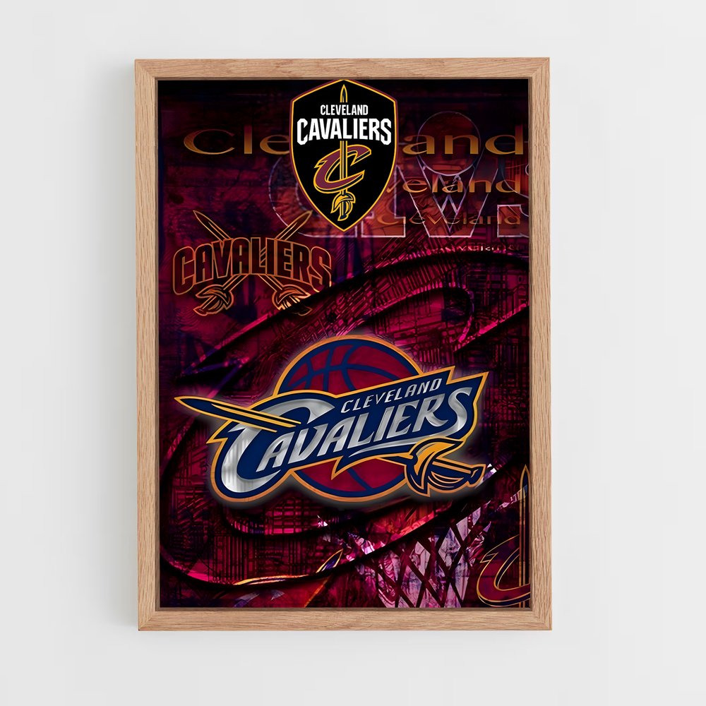 cleveland-cavaliers-1 cadre Bois clair