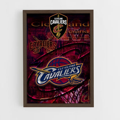 cleveland-cavaliers-1 cadre Bois foncé