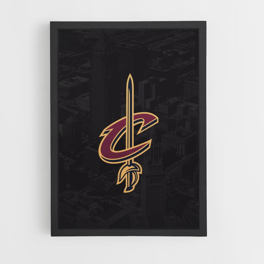 Poster con spada dei Cleveland Cavaliers