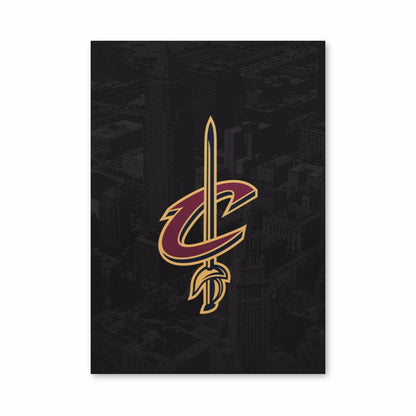 Poster con spada dei Cleveland Cavaliers