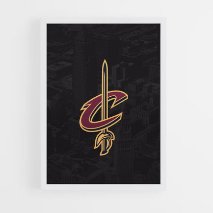 Poster con spada dei Cleveland Cavaliers