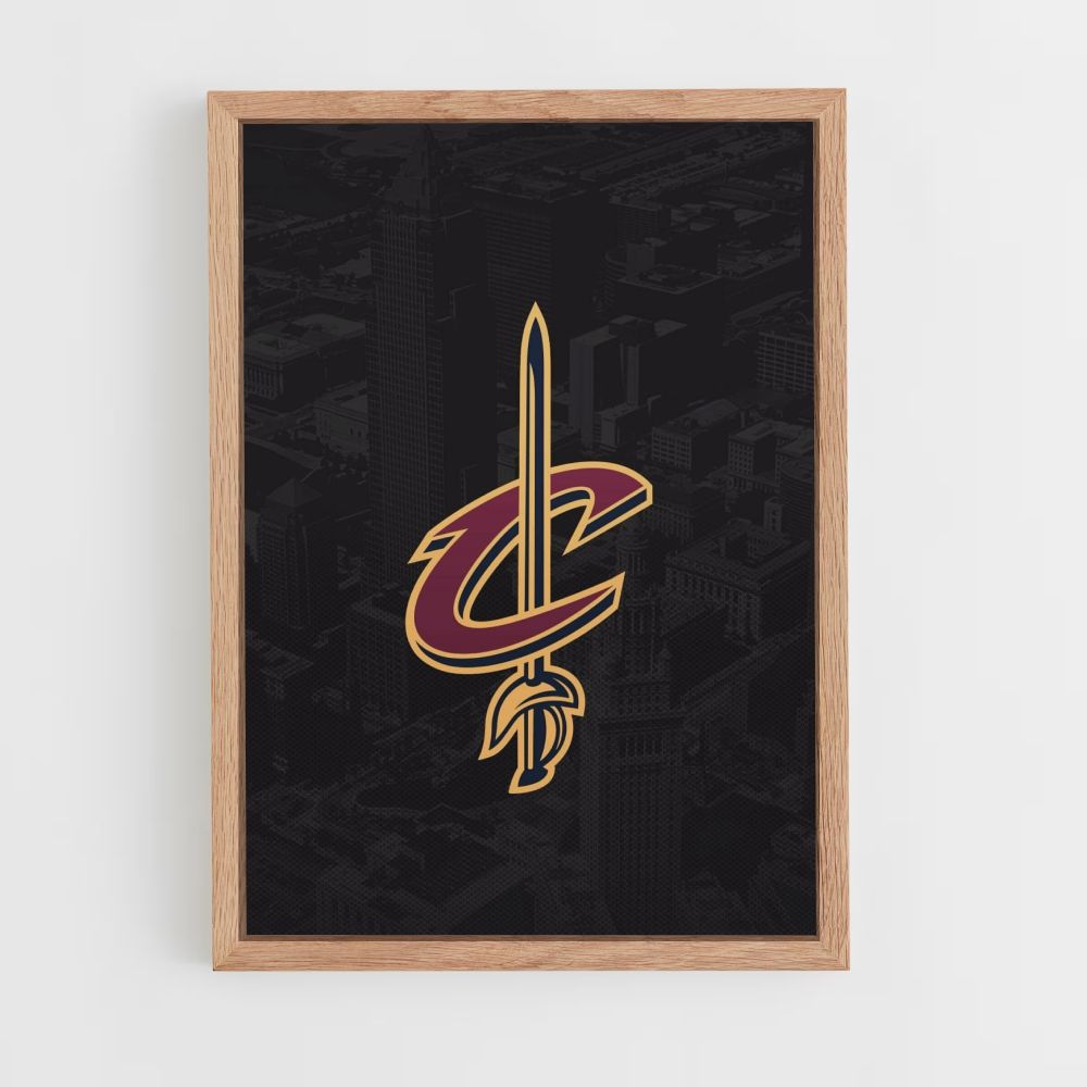 Poster con spada dei Cleveland Cavaliers