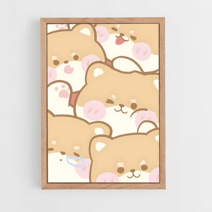 cute-animals-17 cadre Bois clair