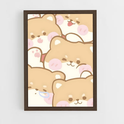 cute-animals-17 cadre Bois foncé