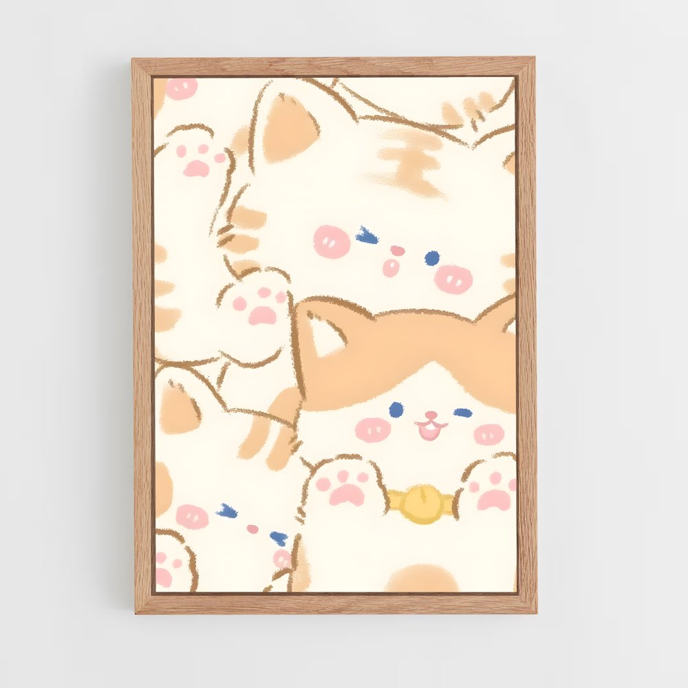 cute-animals-24 cadre Bois clair