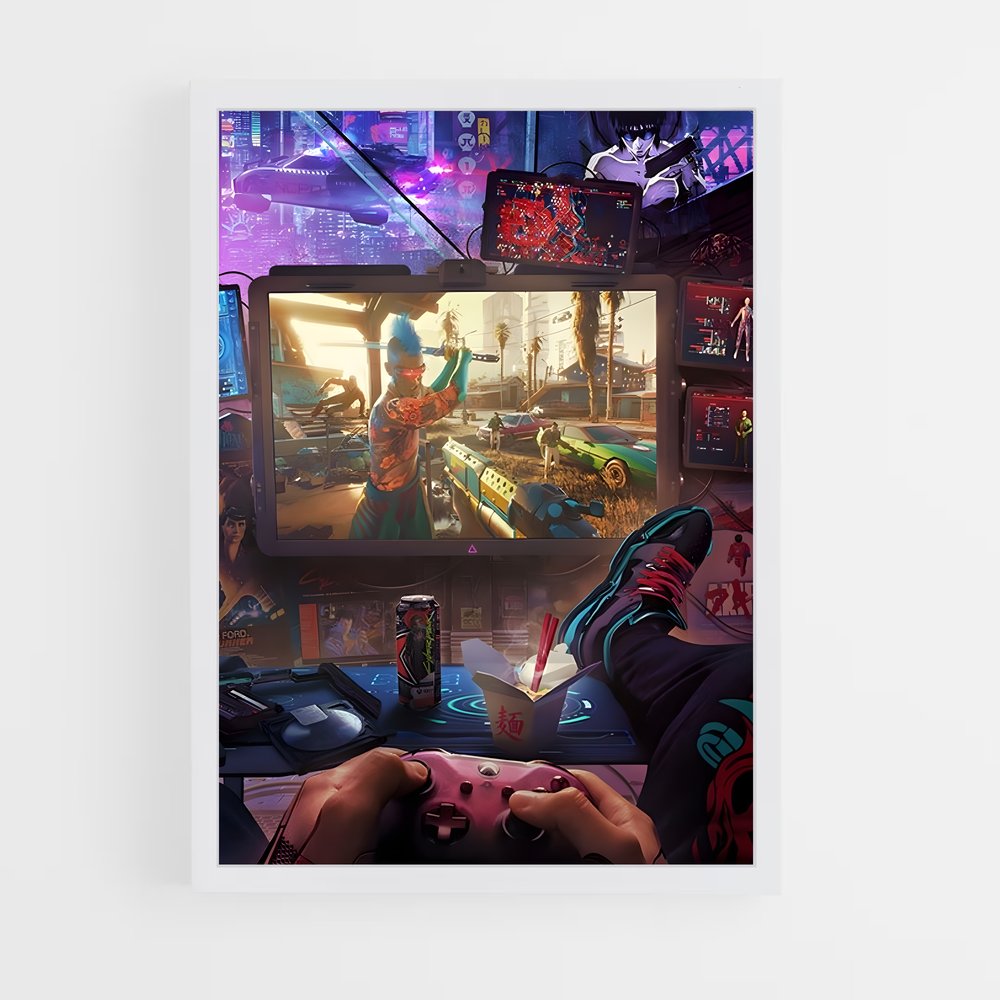 cyberpunk-1 cadre Blanc