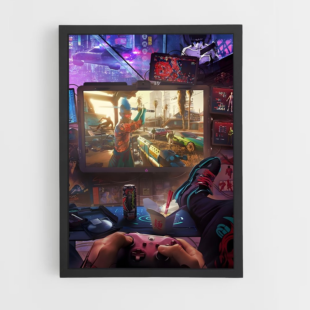 cyberpunk-1 cadre Noir