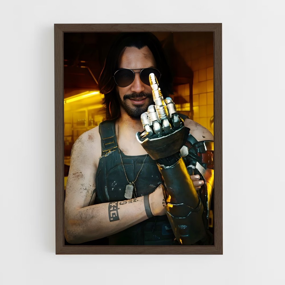 cyberpunk-10 cadre Bois foncé