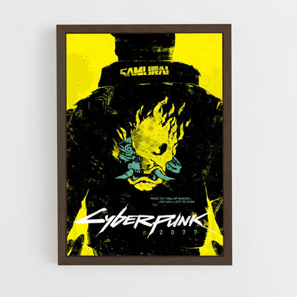 cyberpunk-16 cadre Bois foncé