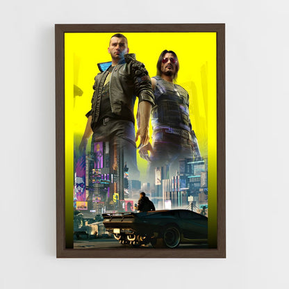 cyberpunk-17 cadre Bois foncé