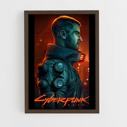 cyberpunk-18 cadre Bois foncé