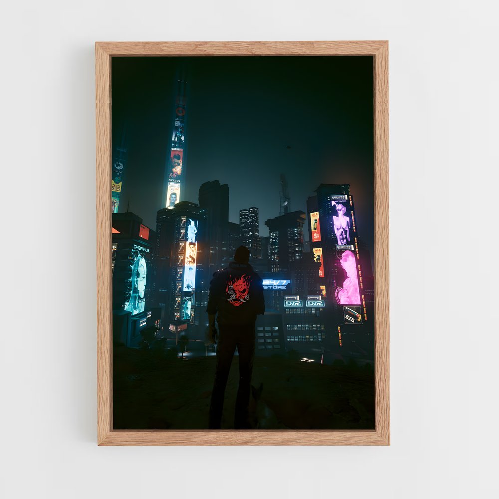 cyberpunk-20 cadre Bois clair