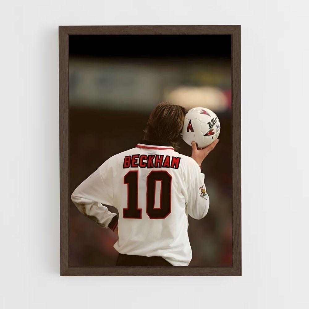 david-beckham-10 cadre Bois foncé