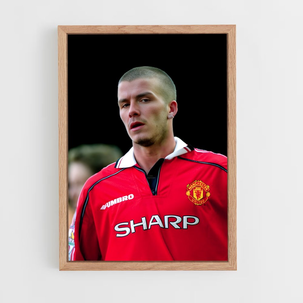 david-beckham-19 cadre Bois clair