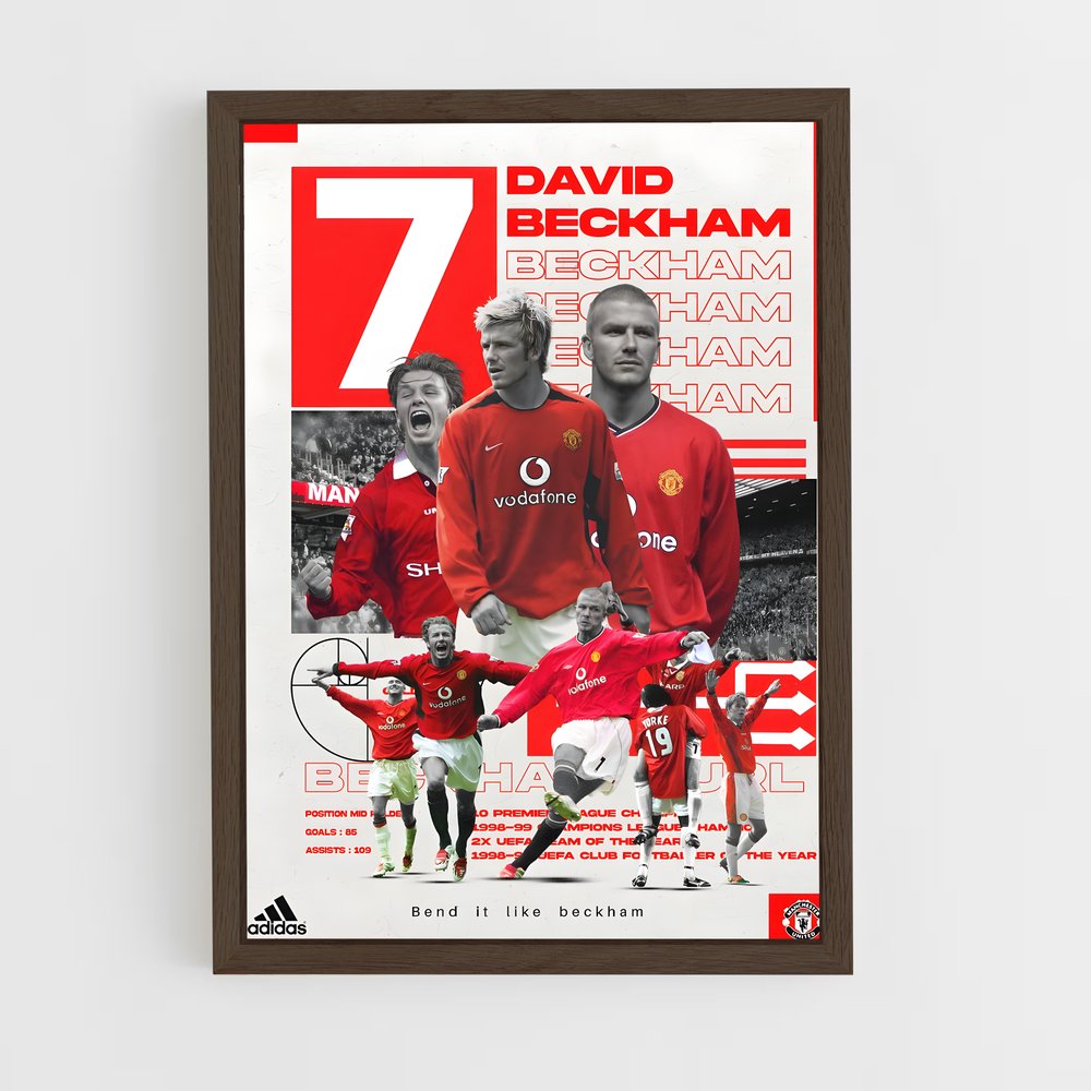 david-beckham-21 cadre Bois foncé