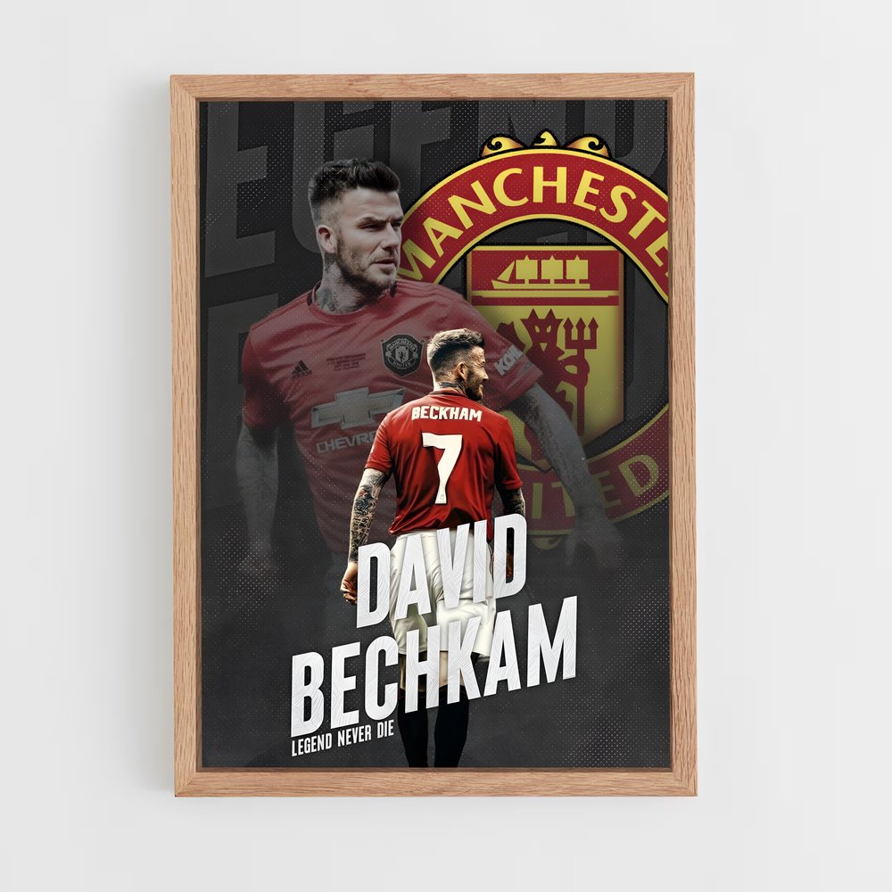 david-beckham-23 cadre Bois clair