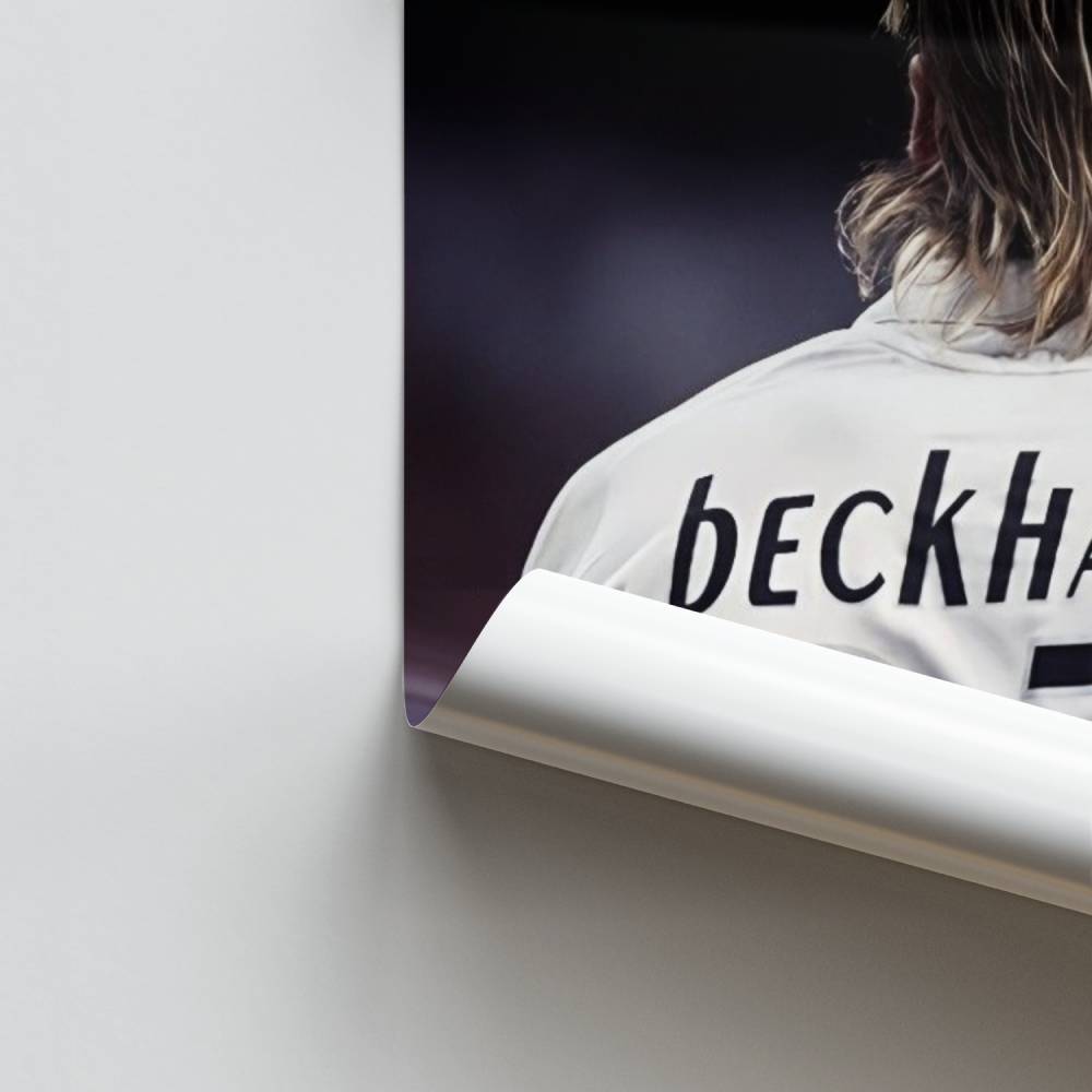 Manifesto David Beckham Bianco