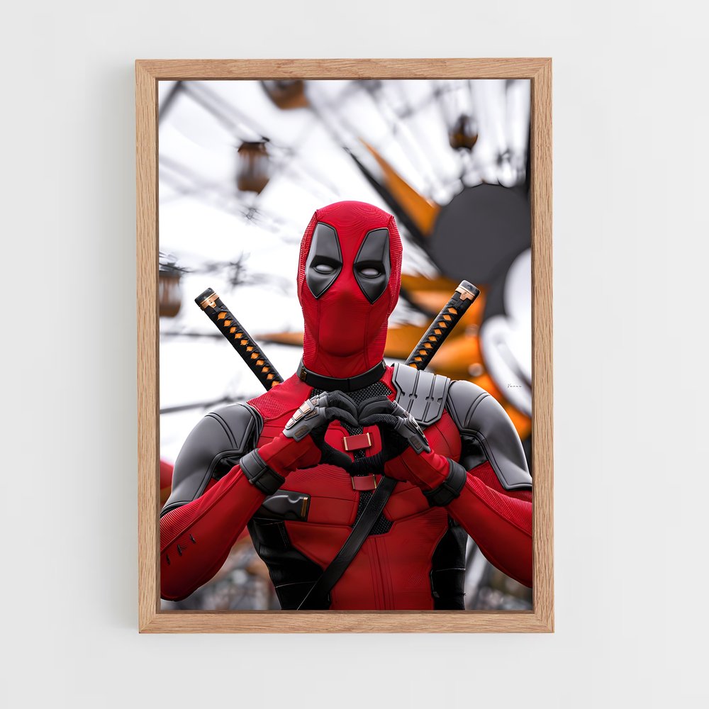 deadpool-9 cadre Bois clair