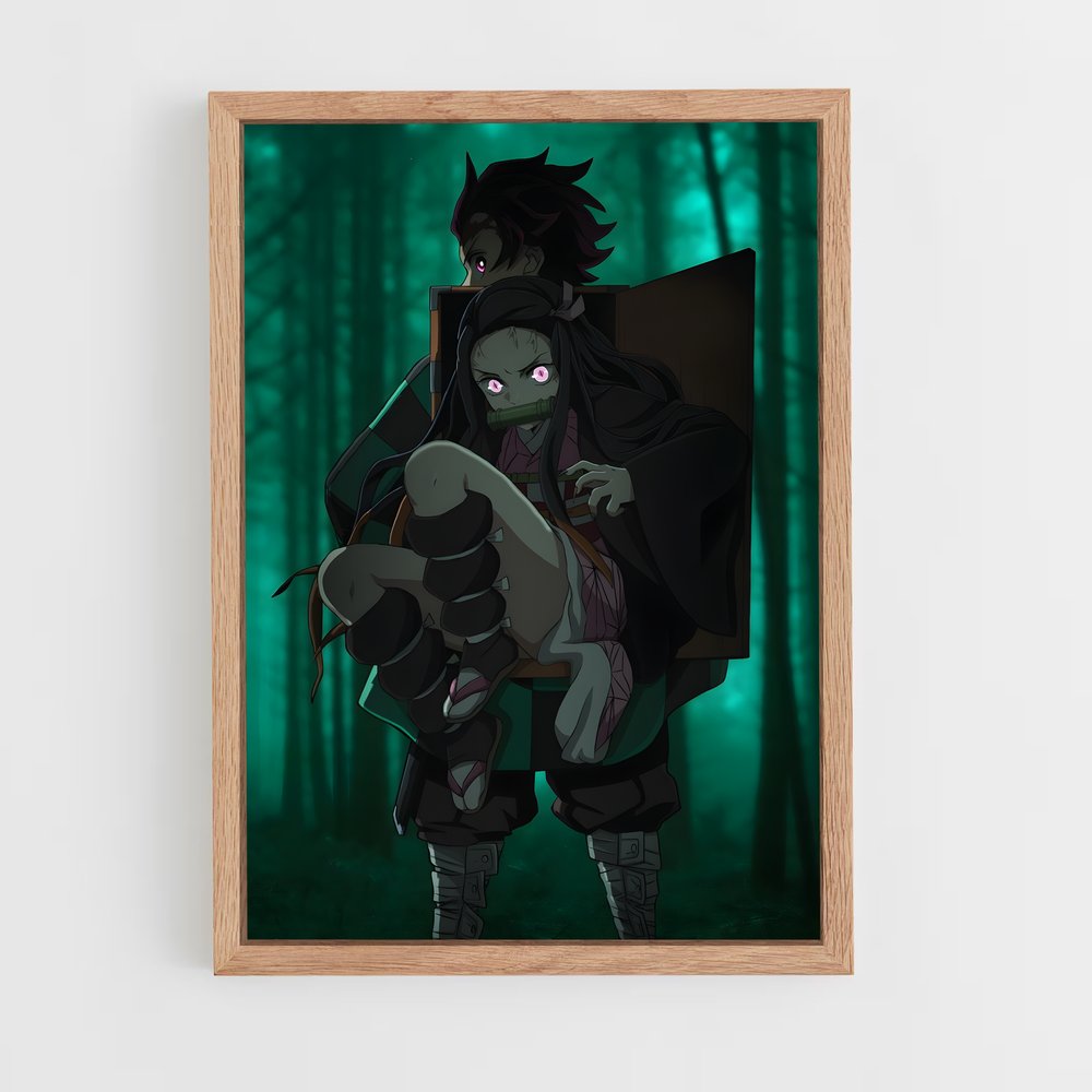 demon-slayer-7 cadre Bois clair