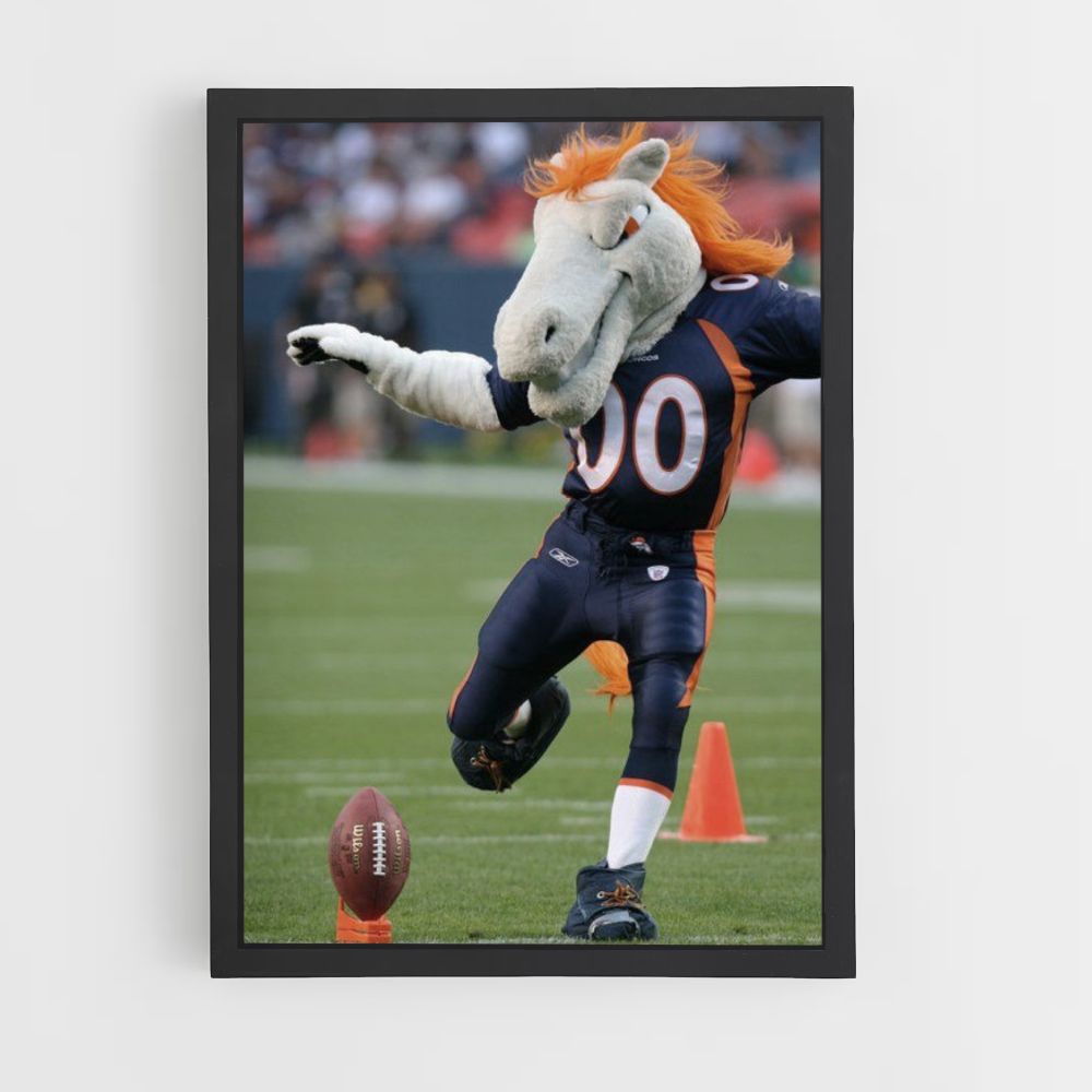 Poster della mascotte dei Denver Broncos