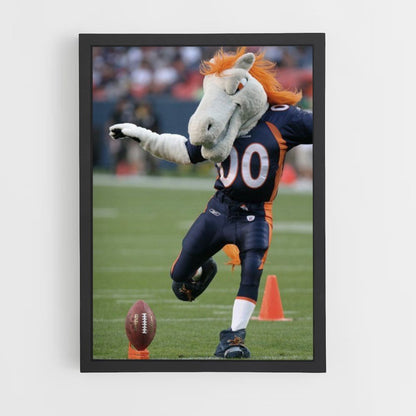 Poster della mascotte dei Denver Broncos