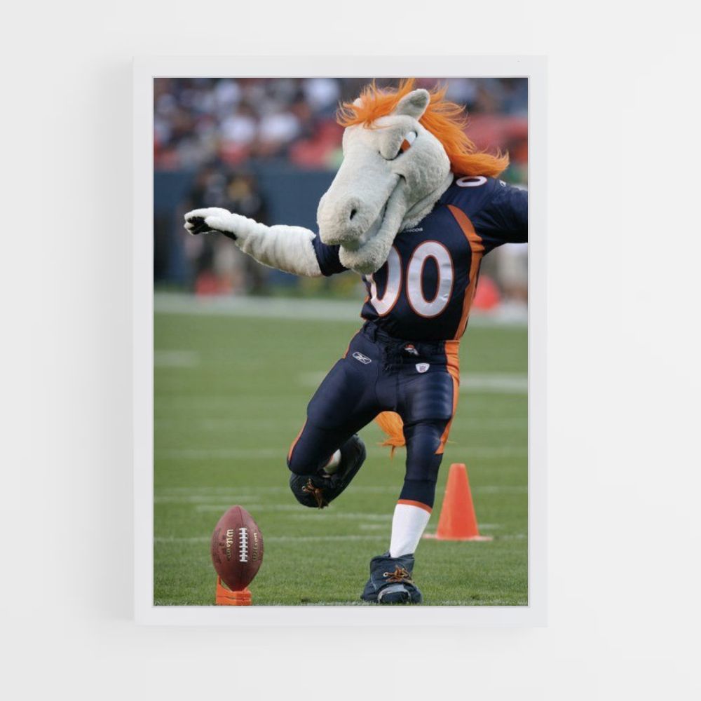 Poster della mascotte dei Denver Broncos