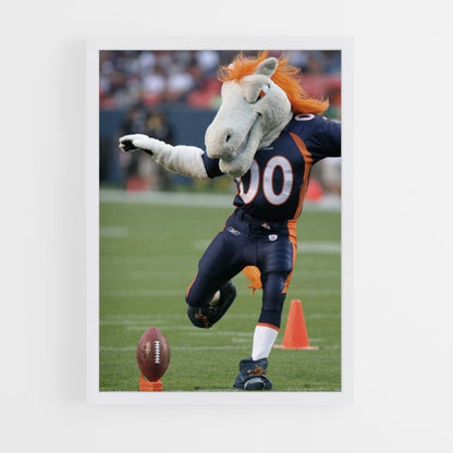 Poster della mascotte dei Denver Broncos