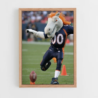 Poster della mascotte dei Denver Broncos