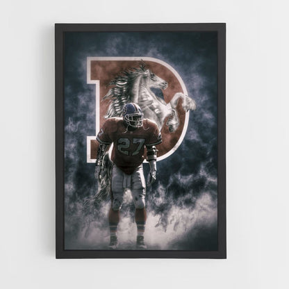 Poster del cavallo dei Denver Broncos