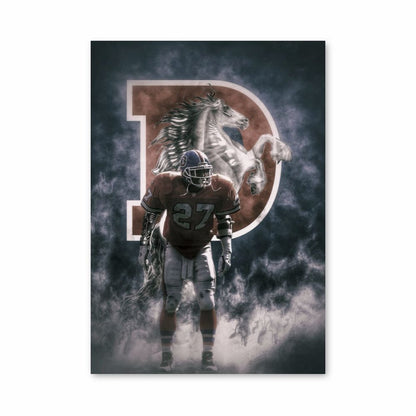 Poster del cavallo dei Denver Broncos