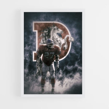 Poster del cavallo dei Denver Broncos