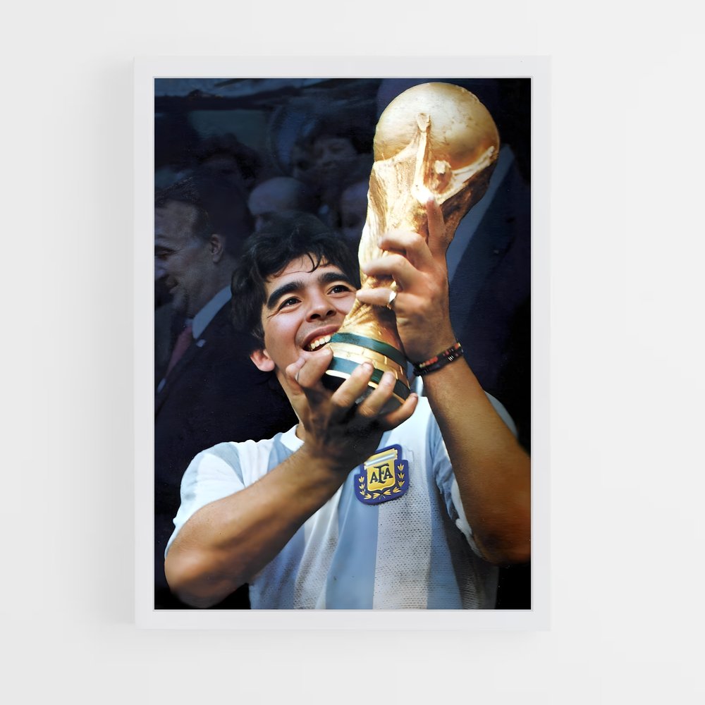 diego-maradona-3 cadre Blanc