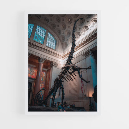 Poster dello scheletro di Diplodocus