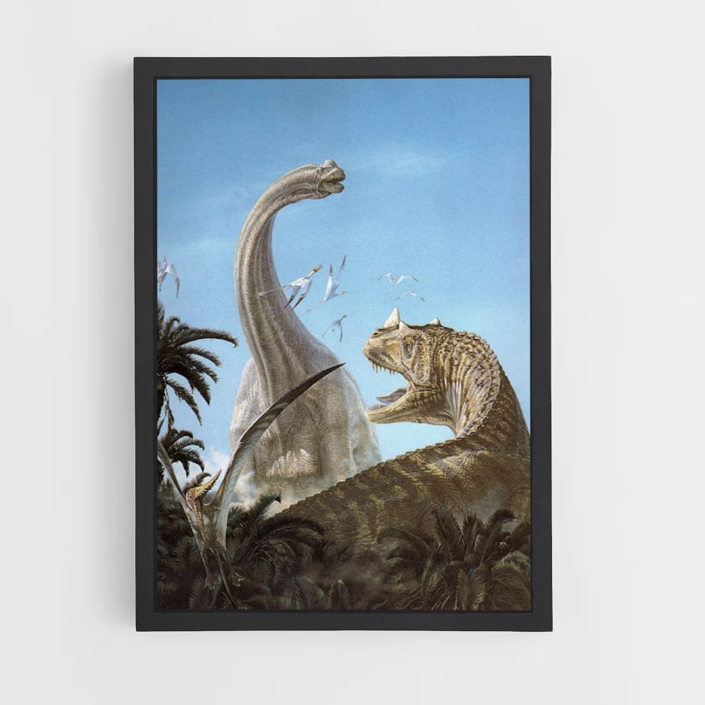 Poster di dinosauri giganti