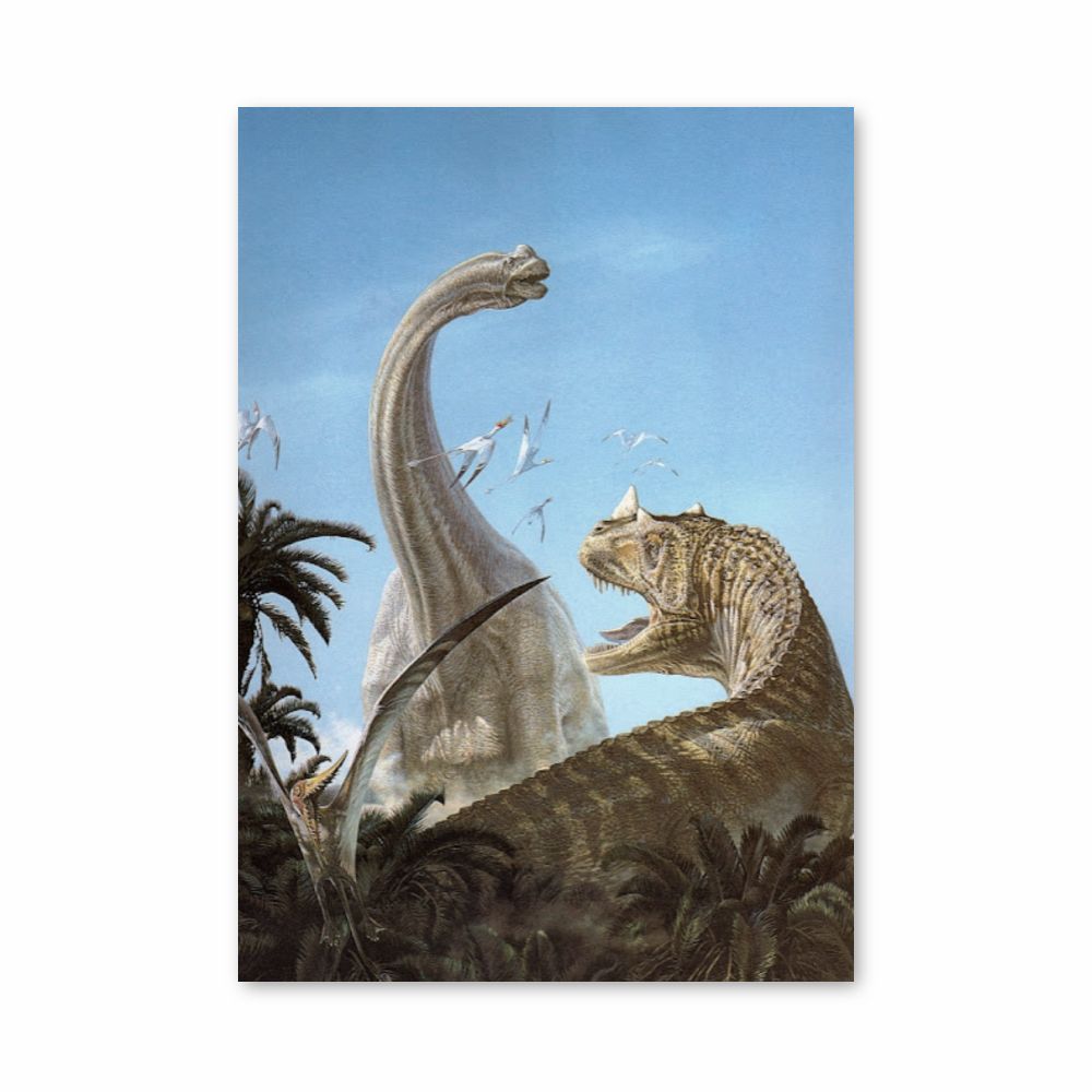 Poster di dinosauri giganti