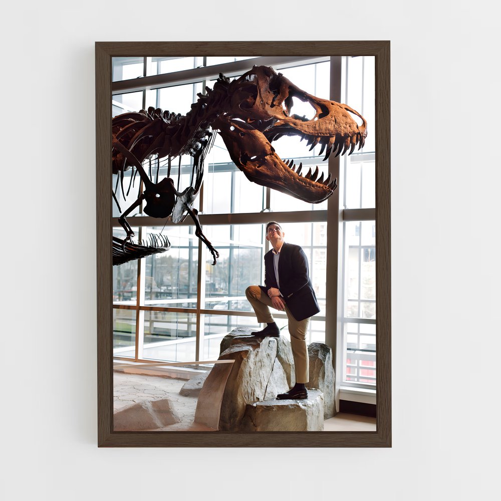 dinosaur-4 cadre Bois foncé