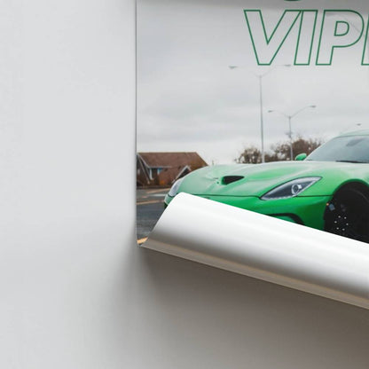 Poster verde della Dodge Viper