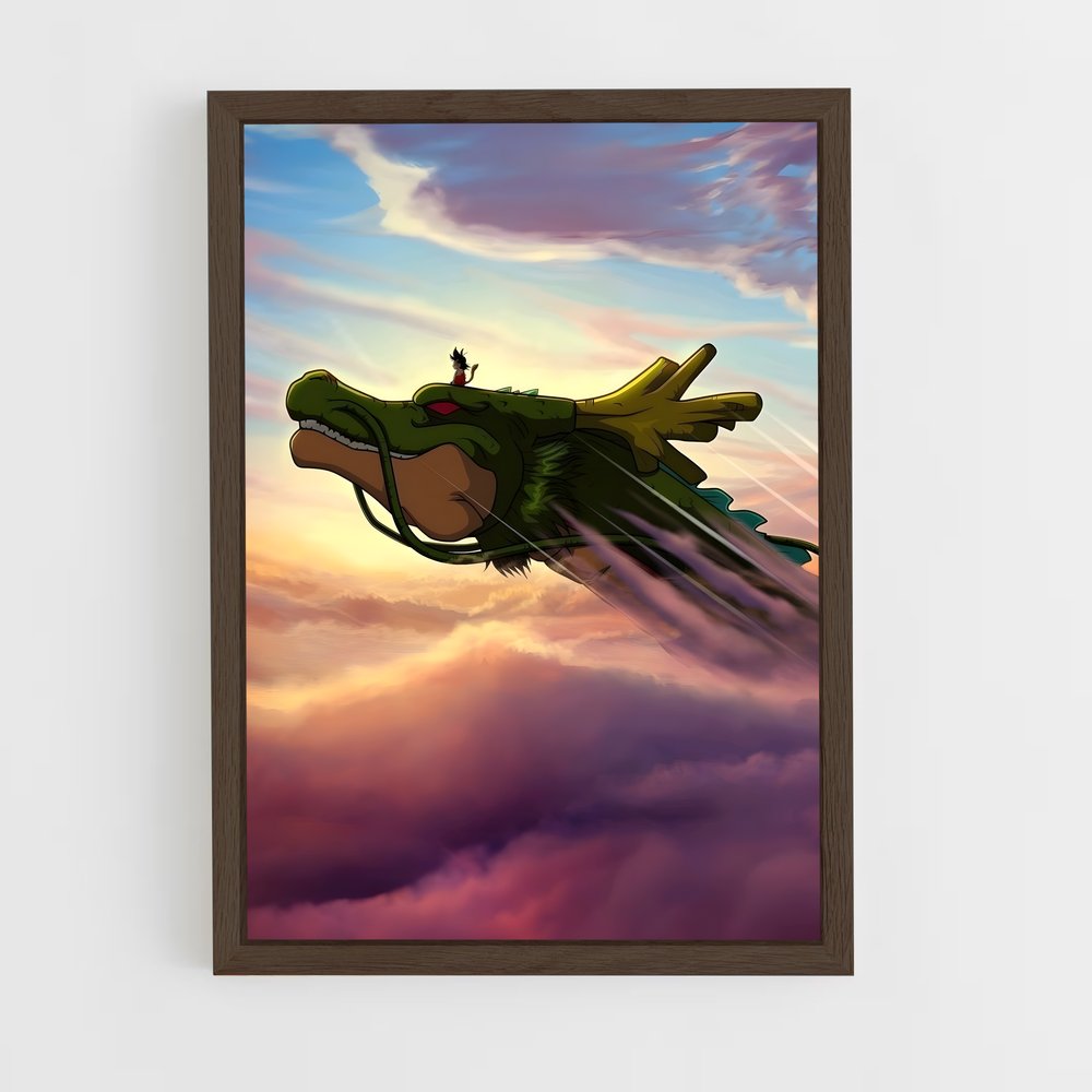 dragon-ball-25 cadre Bois foncé