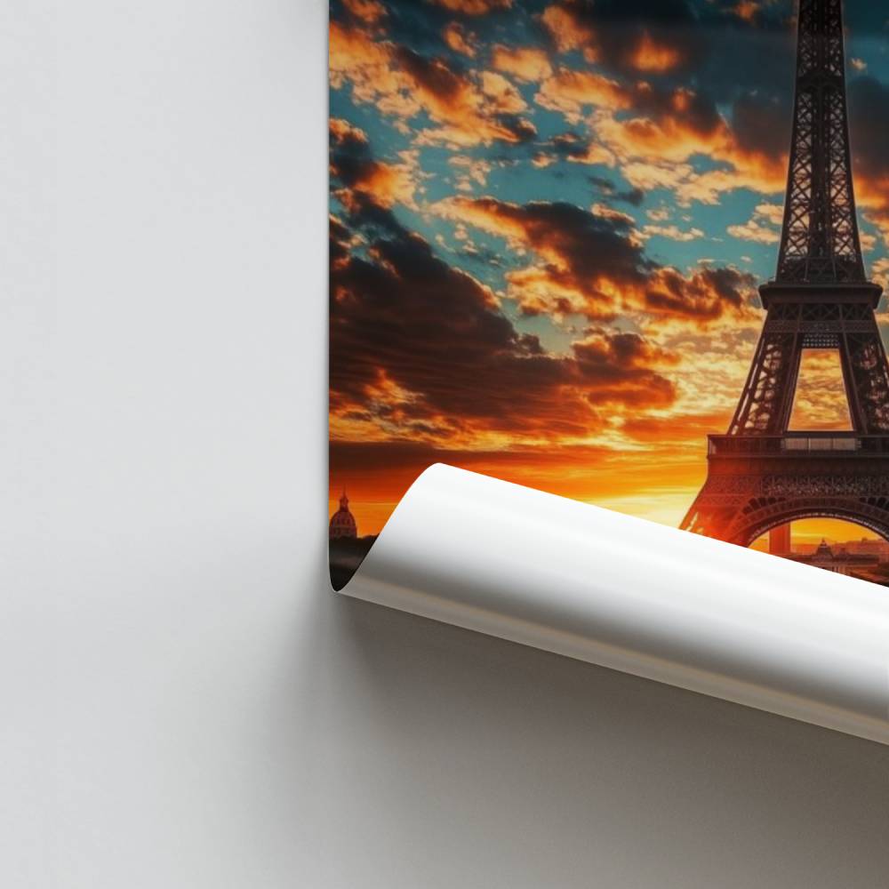 Poster Torre Eiffel al tramonto