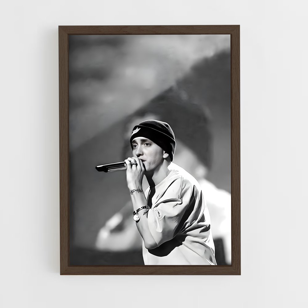 eminem-9 cadre Bois foncé