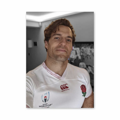 Poster Henry Cavill Inghilterra Rugby