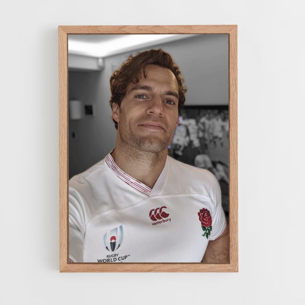 Poster Henry Cavill Inghilterra Rugby