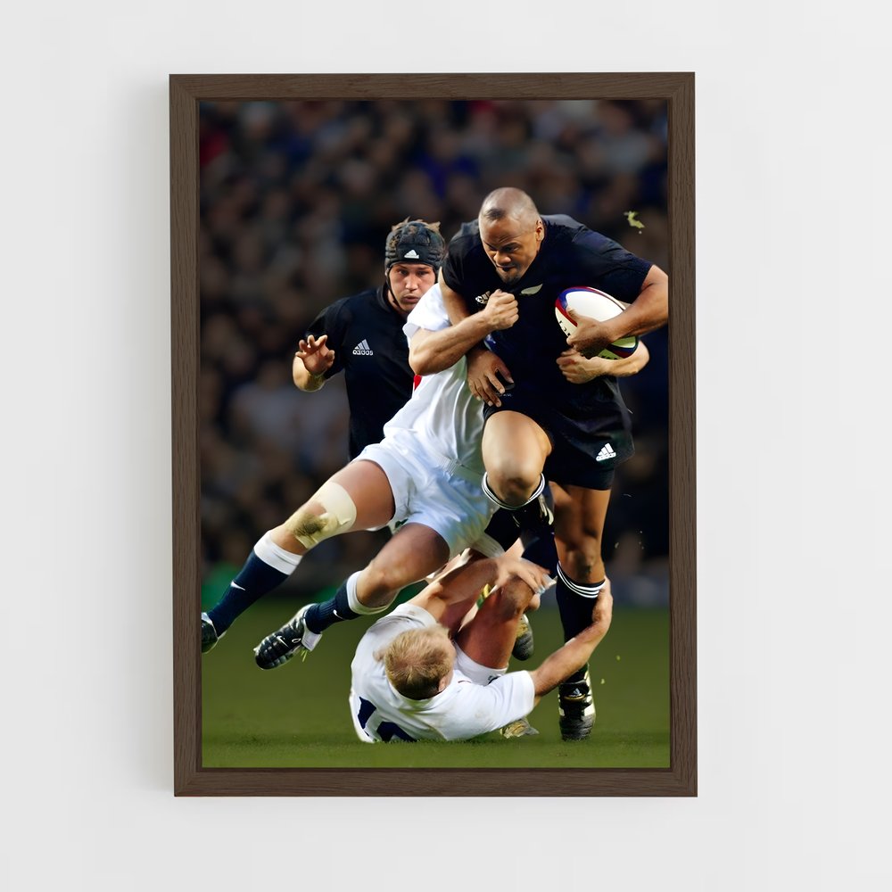 england-rugby-5 cadre Bois foncé