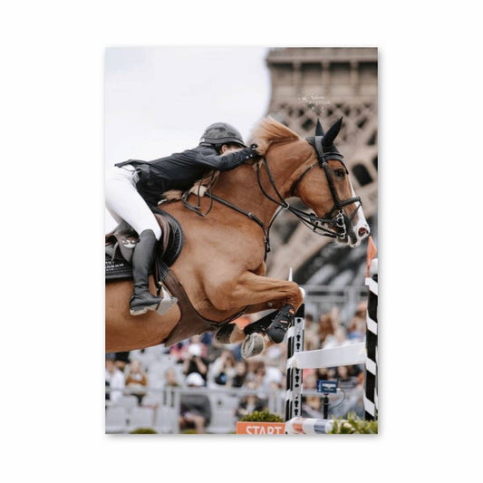 Poster Équitation JO Tour Eiffel