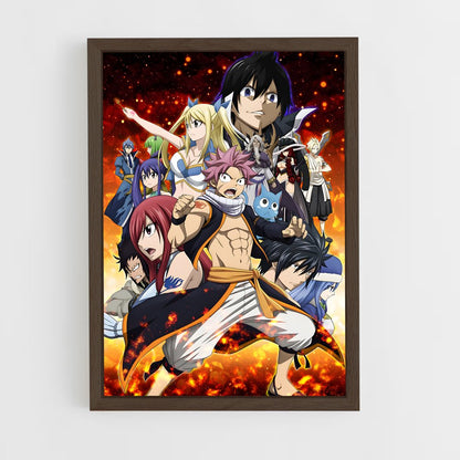 fairy-tail-7 cadre Bois foncé