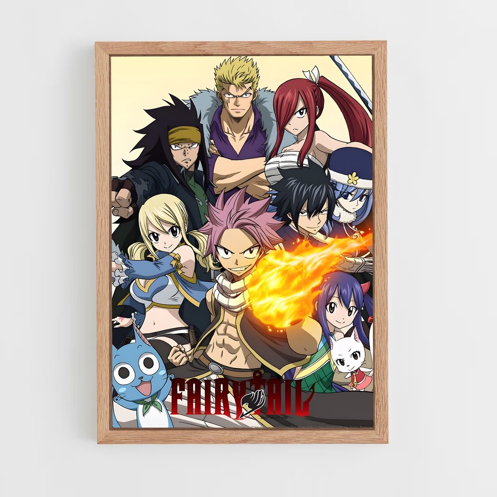fairy-tail-8 cadre Bois clair