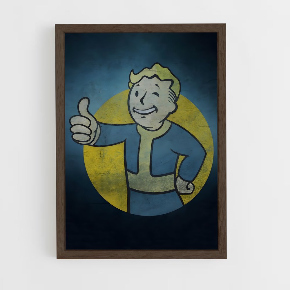 fallout-7 cadre Bois foncé